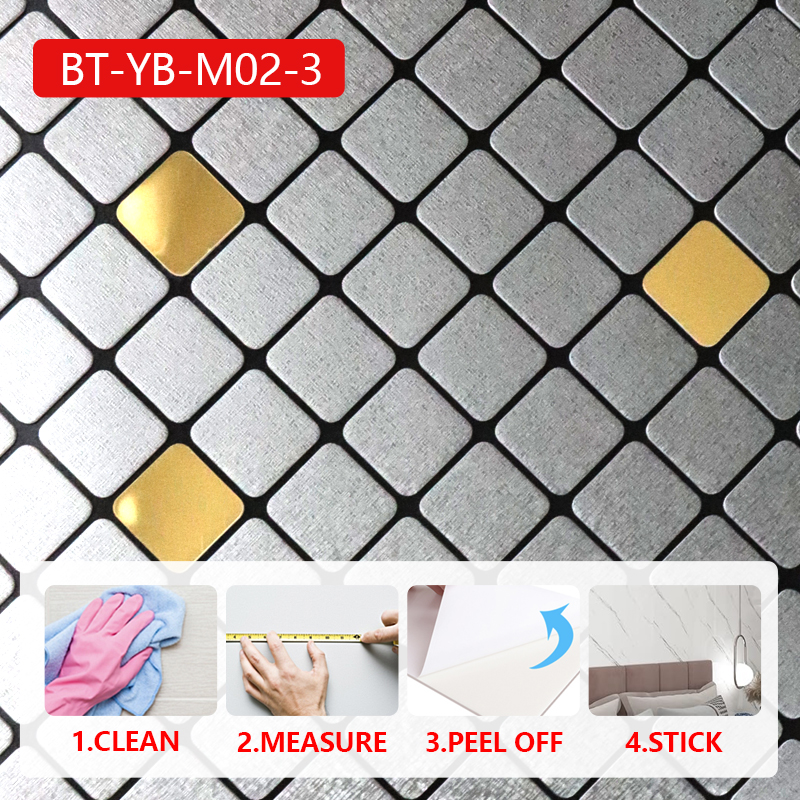 diseño moderno ixpe recubrimiento de pared autoadhesivo pegatina de pared de mosaico impermeable para cocina baño