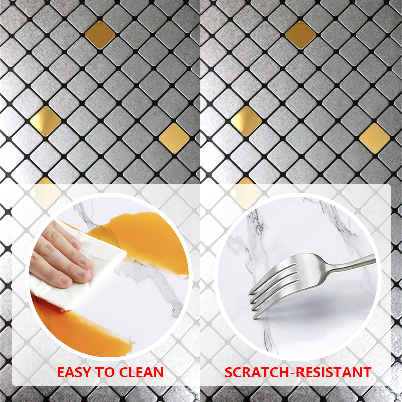 diseño moderno ixpe recubrimiento de pared autoadhesivo pegatina de pared de mosaico impermeable para cocina baño