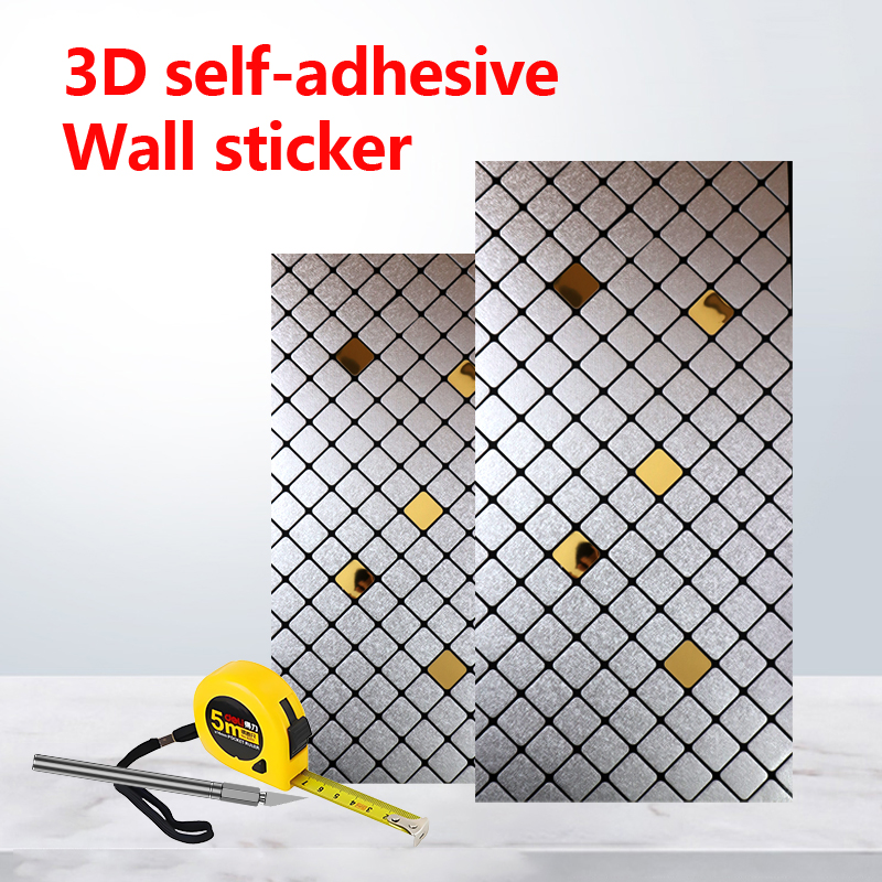 Diseño personalizado 3d autoadhesivas de pared interior pegatinas extraíbles impermeables IXPE mosaico pegatina de pared