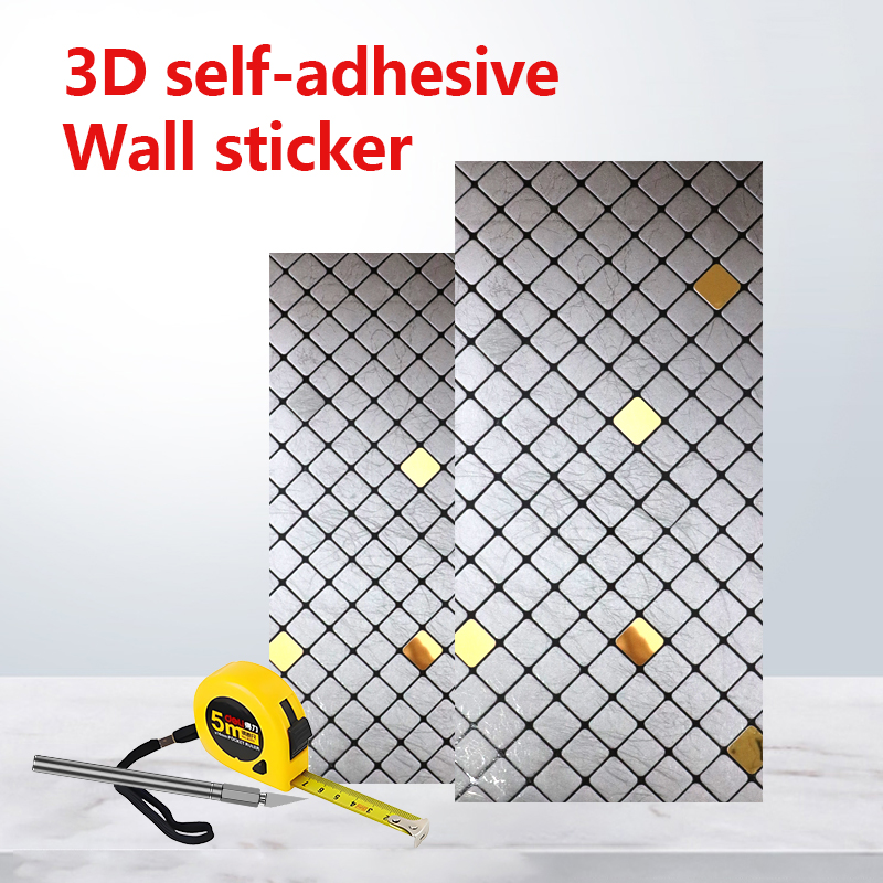 Diseño personalizado 3d autoadhesivas de pared interior pegatinas extraíbles impermeables IXPE mosaico pegatina de pared