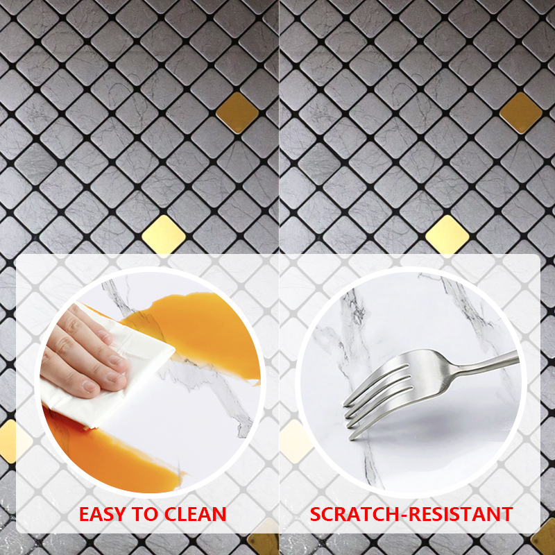 Diseño personalizado 3d autoadhesivas de pared interior pegatinas extraíbles impermeables IXPE mosaico pegatina de pared