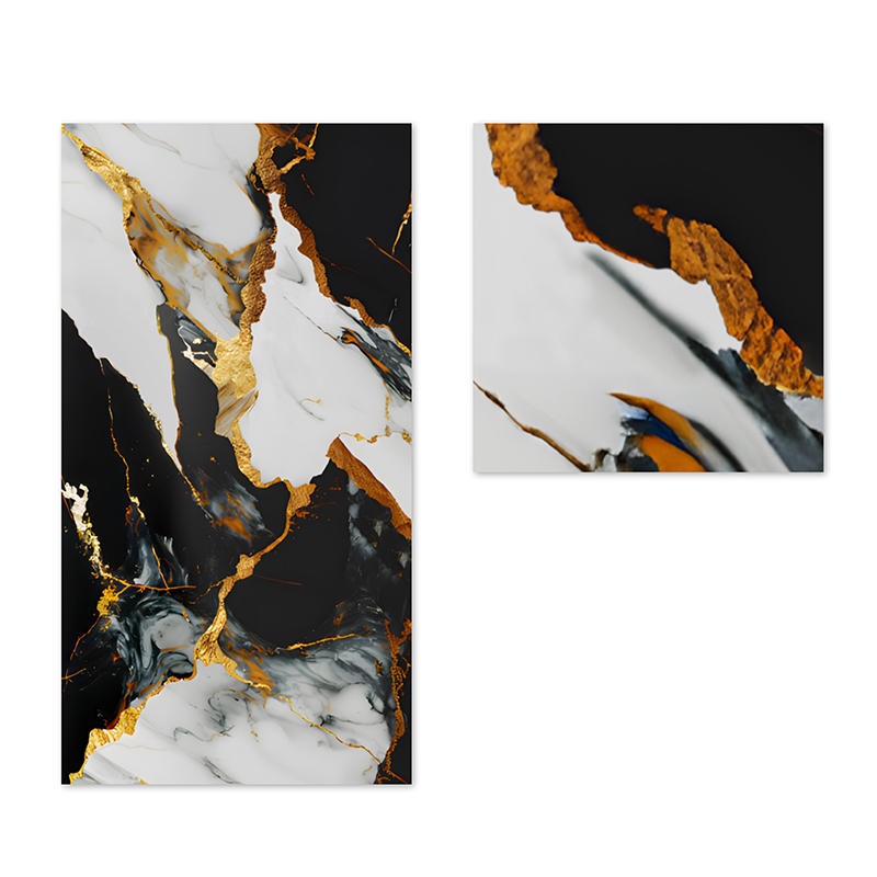 Easy DIY Installation Spanish Style Papel Tapiz Marble Wall Sticker with Metallic Accents