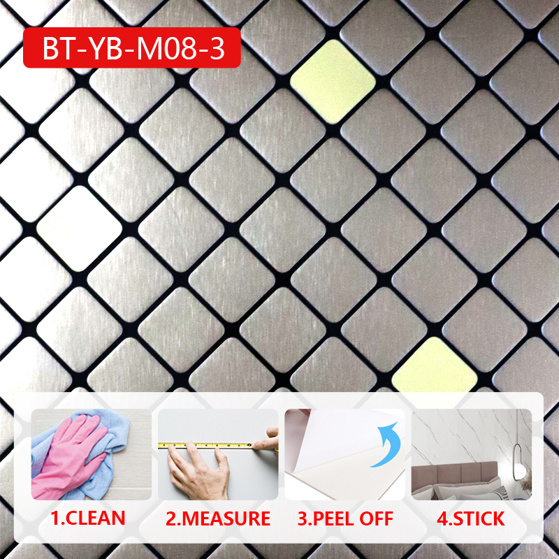 Non-Toxic easy peel 3d wall stickers home decor self-adhesive mosaic wall sticker for Bedroom Living Room