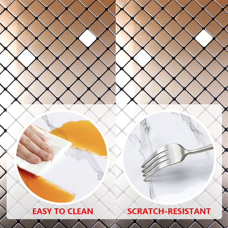 Diseño personalizado 3d autoadhesivas de pared interior pegatinas extraíbles impermeables IXPE mosaico pegatina de pared