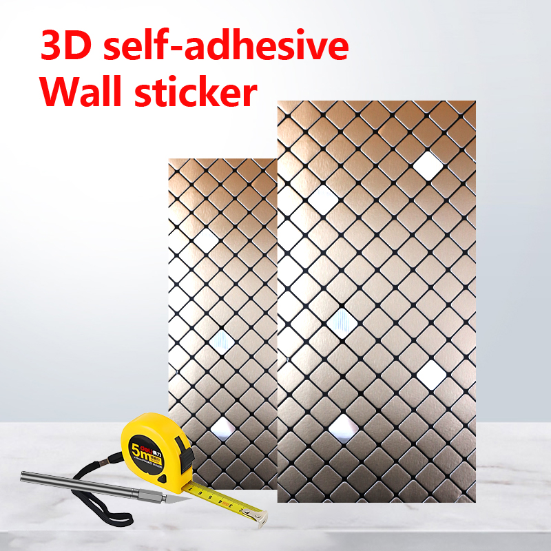Diseño personalizado 3d autoadhesivas de pared interior pegatinas extraíbles impermeables IXPE mosaico pegatina de pared