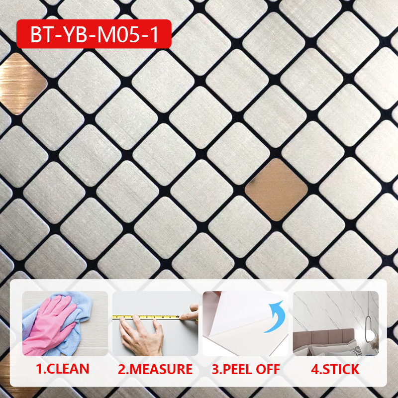 Ecológico decorativo 3 d IXPE pegatina de pared insonorizada autoadhesiva pegatina de mosaico para cocina baño