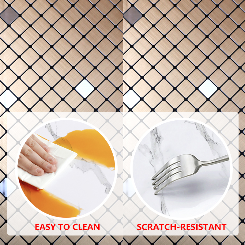 Ecológico decorativo 3 d IXPE pegatina de pared insonorizada autoadhesiva pegatina de mosaico para cocina baño