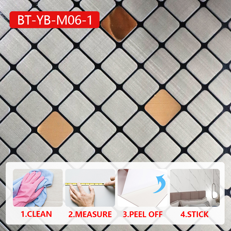 cost-effective High Quality Waterproof 3d wall sticker modern design self adhesive mosaic wall sticker easy peel