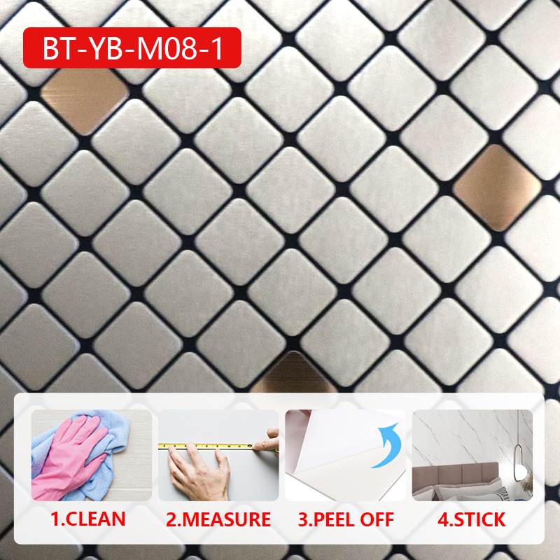 kitchen bathroom waterproof self adhesive mosaic wall sticker home decor 3d wall sticker peel and stick