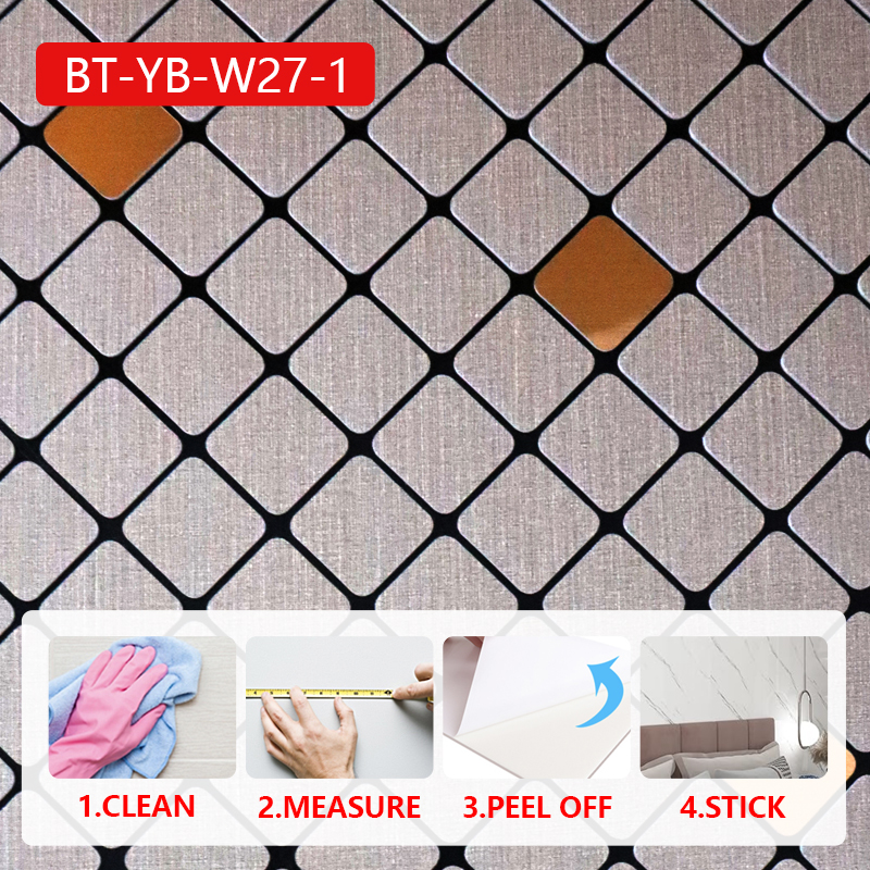 reliable quality Oil-Resistant 3d wall sticker waterproof mosaic self adhesive stickers for wall decoration