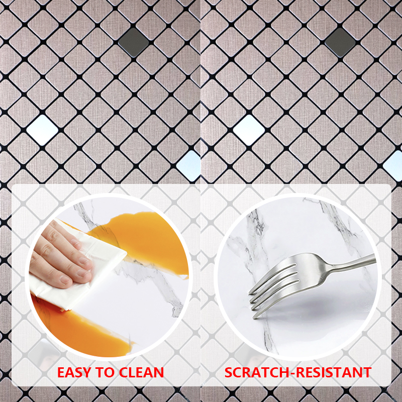 custom self-adhesive IXPE mosaic sticker Bathroom Kitchen waterproof 3d wall sticker for interior decoration