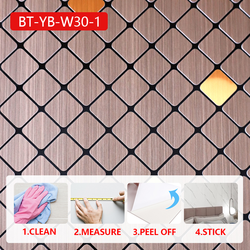 custom design 3d self-adhesive indoor wall stickers Removable Waterproof IXPE mosaic wall sticker