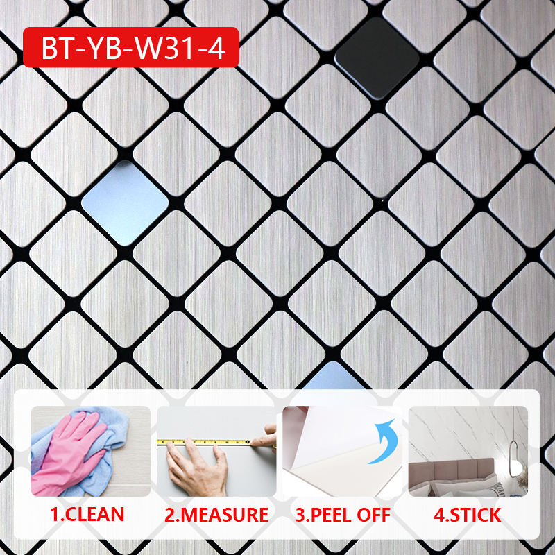 reliable quality Oil-Resistant 3d wall sticker waterproof mosaic self adhesive stickers for wall decoration