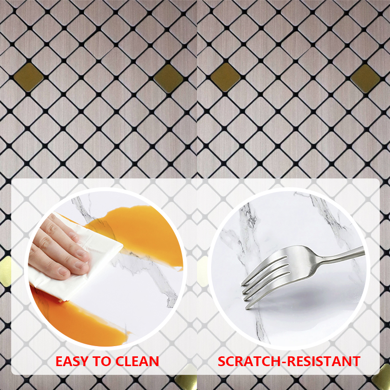 Autoadhesiva personalizada IXPE pegatina de mosaico Baño Cocina impermeable 3d pegatina de pared para la decoración interior