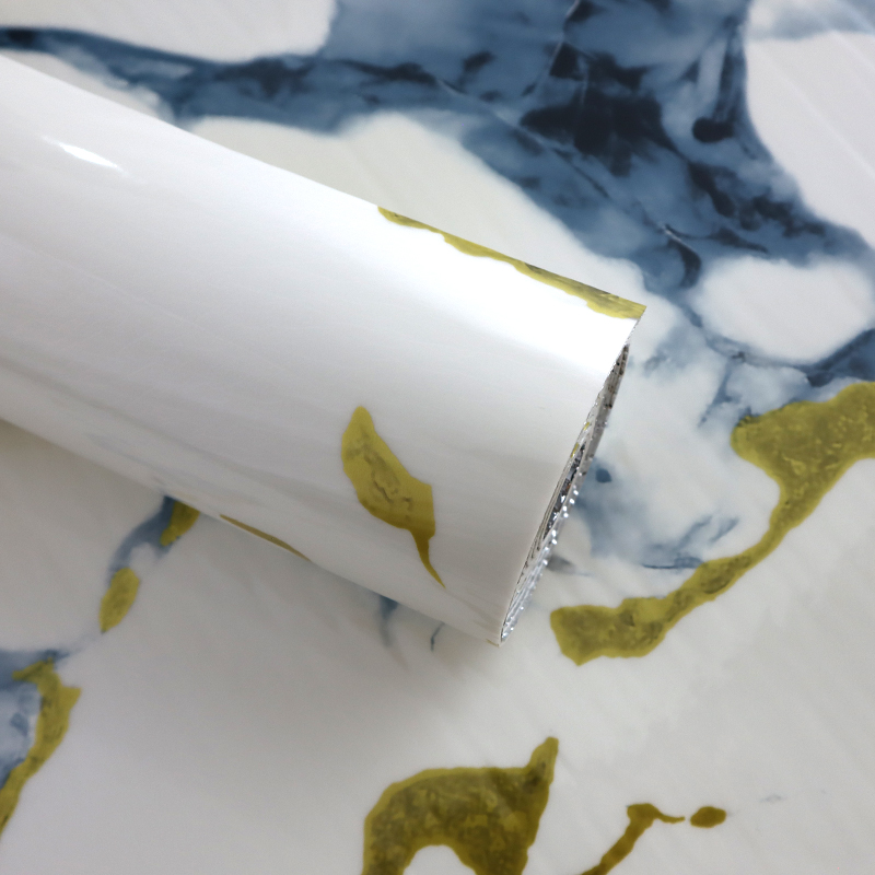 nueva pegatina de pared de grano de mármol UV sala de estar Fácil limpieza hermosa decoración interior ixpe pegatina de panel de pared al por mayor