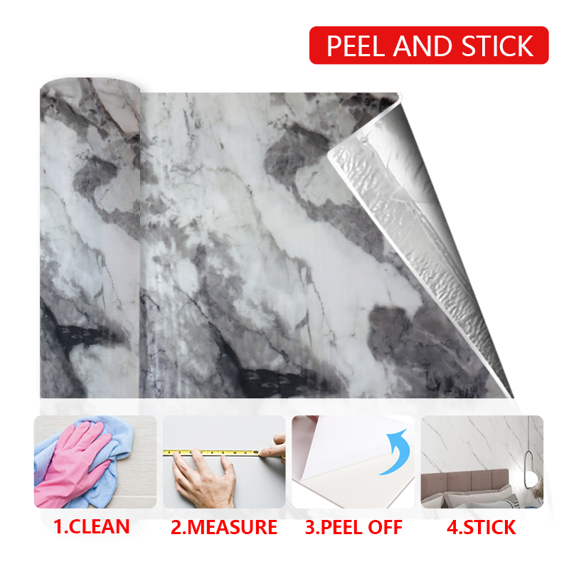 Fácil Instalar Fondos de pantalla extraíbles Papel pegatina de pared de palo de pelado para la transformación rápida de la habitación