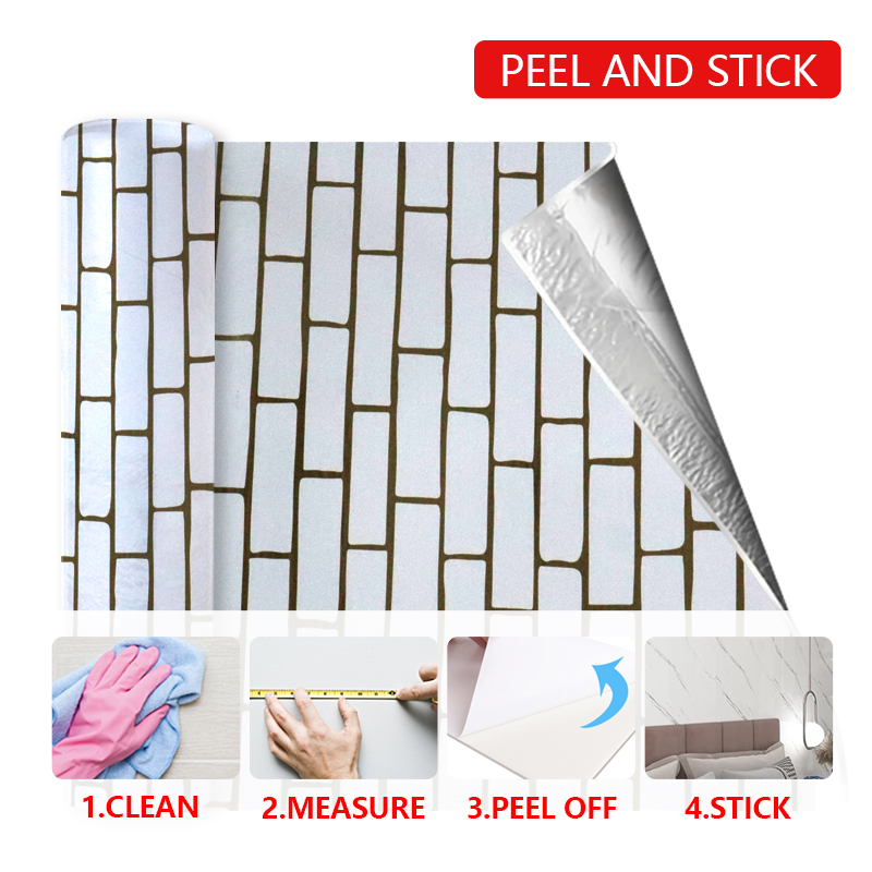 Fácil Instalar Fondos de pantalla extraíbles Papel pegatina de pared de palo de pelado para la transformación rápida de la habitación