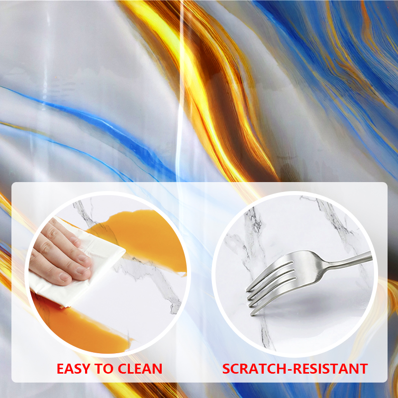 Fácil limpiar superficie autoadhesiva papel de pared lámina de mármol pegatina para sala de estar y dormitorio