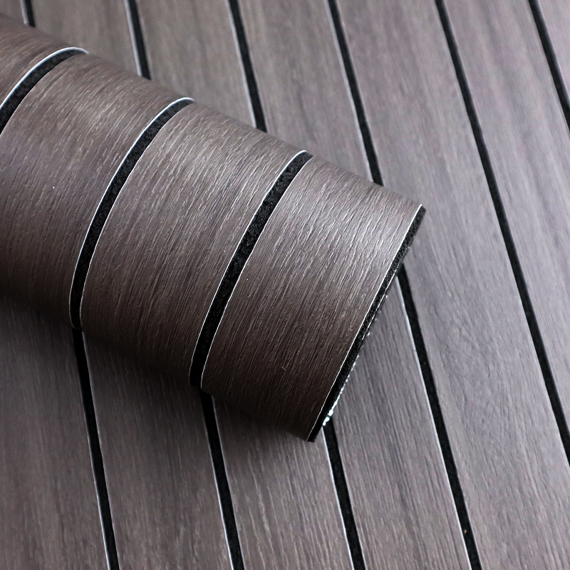 OEM Decoración del hogar 3d rejilla autoadhesiva pegatina de pared grano de madera extraíble IXPE ranurada pegatina del panel de pared