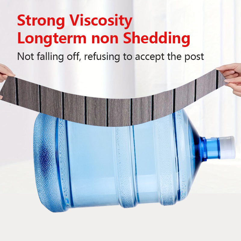 OEM Decoración del hogar 3d rejilla autoadhesiva pegatina de pared grano de madera extraíble IXPE ranurada pegatina del panel de pared