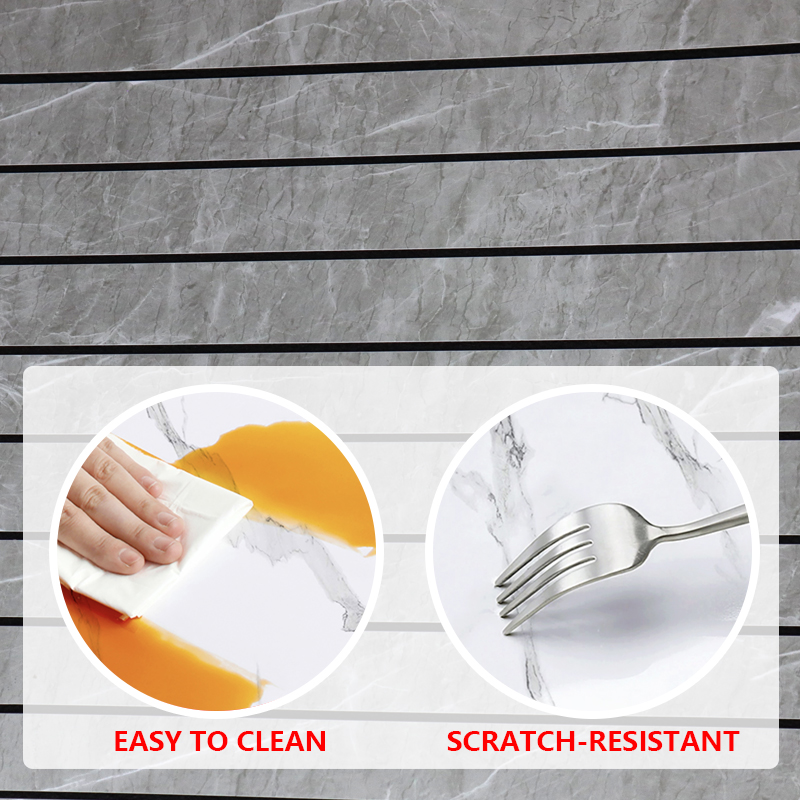 venta al por mayor 3d auto adhesivo patrón de madera pegatina aceite prueba de pared ranura pegatinas para cocina sala de estar