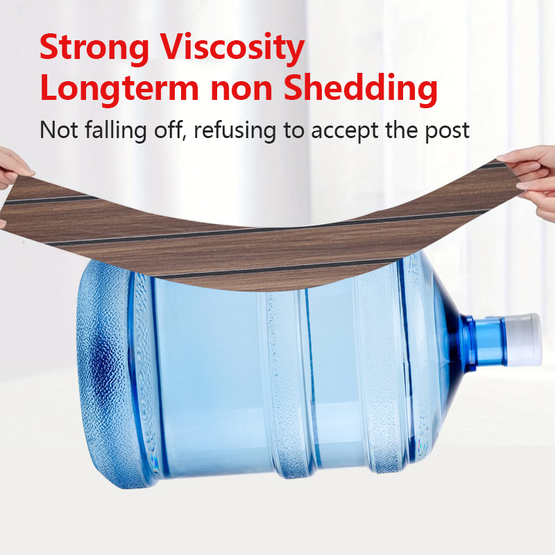 OEM Decoración del hogar 3d rejilla autoadhesiva pegatina de pared grano de madera extraíble IXPE ranurada pegatina del panel de pared