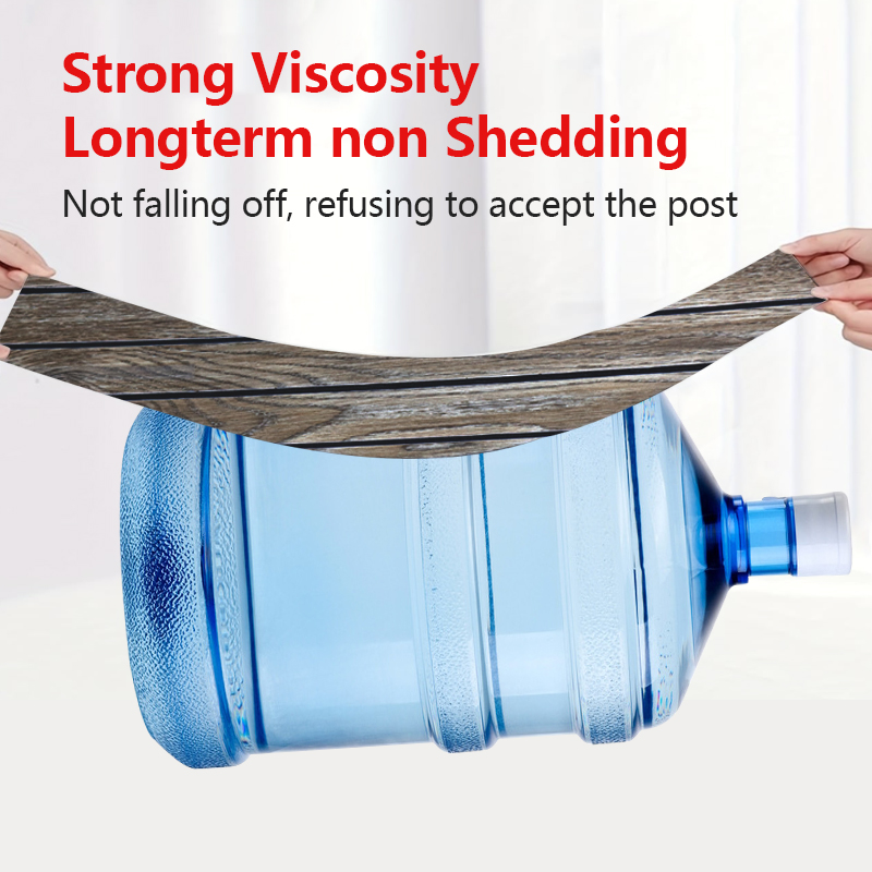 OEM Decoración del hogar 3d rejilla autoadhesiva pegatina de pared grano de madera extraíble IXPE ranurada pegatina del panel de pared