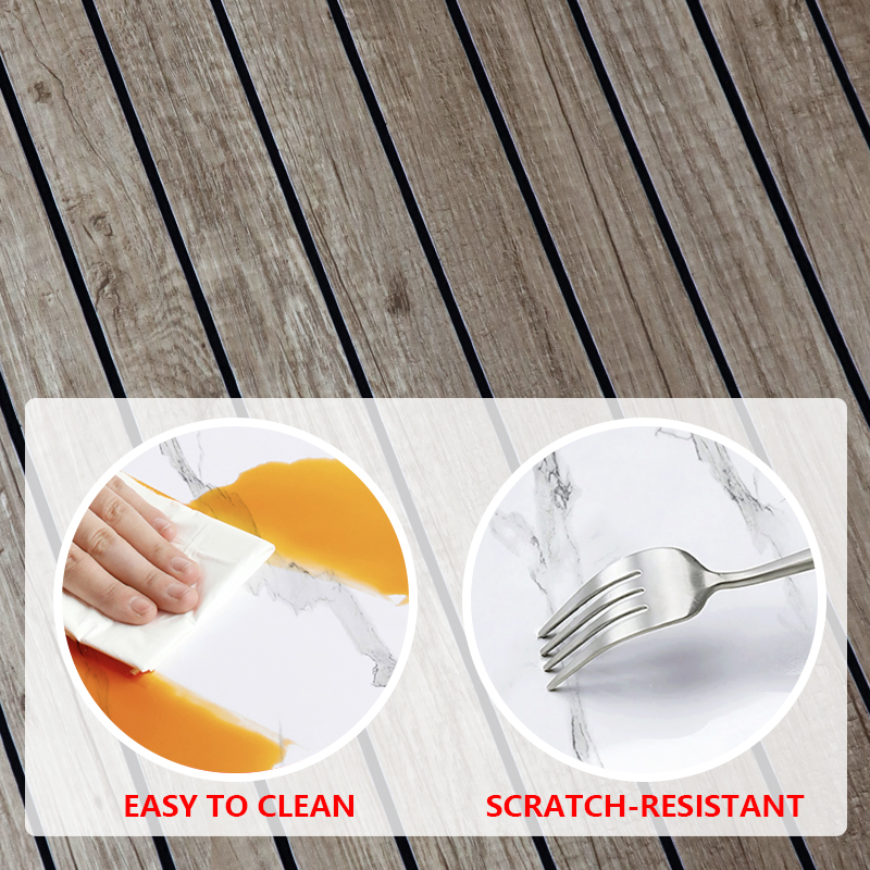 Autoadhesiva impermeable de grano de mármol de alto brillo ixpe 3d pegatina de pared ranurada para sala de estar y baño