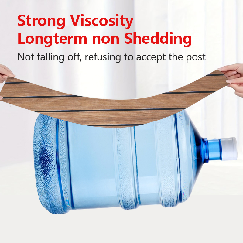 OEM Decoración del hogar 3d rejilla autoadhesiva pegatina de pared grano de madera extraíble IXPE ranurada pegatina del panel de pared