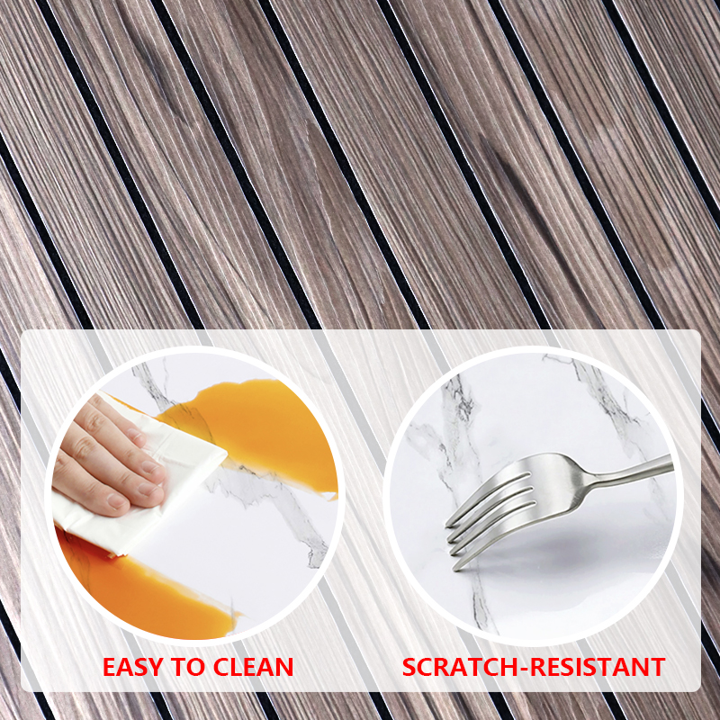 casa moderna Autoadhesiva IXPE Pegatina de pared ranurada Pegatinas de pared de rejilla de patrón de madera de moda duradera