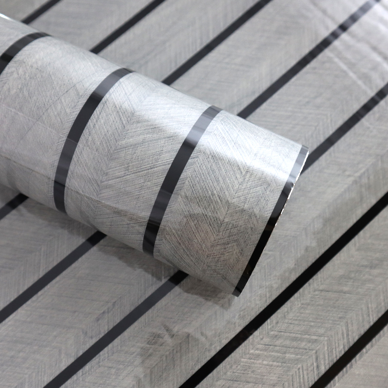 OEM Decoración del hogar 3d rejilla autoadhesiva pegatina de pared grano de madera extraíble IXPE ranurada pegatina del panel de pared