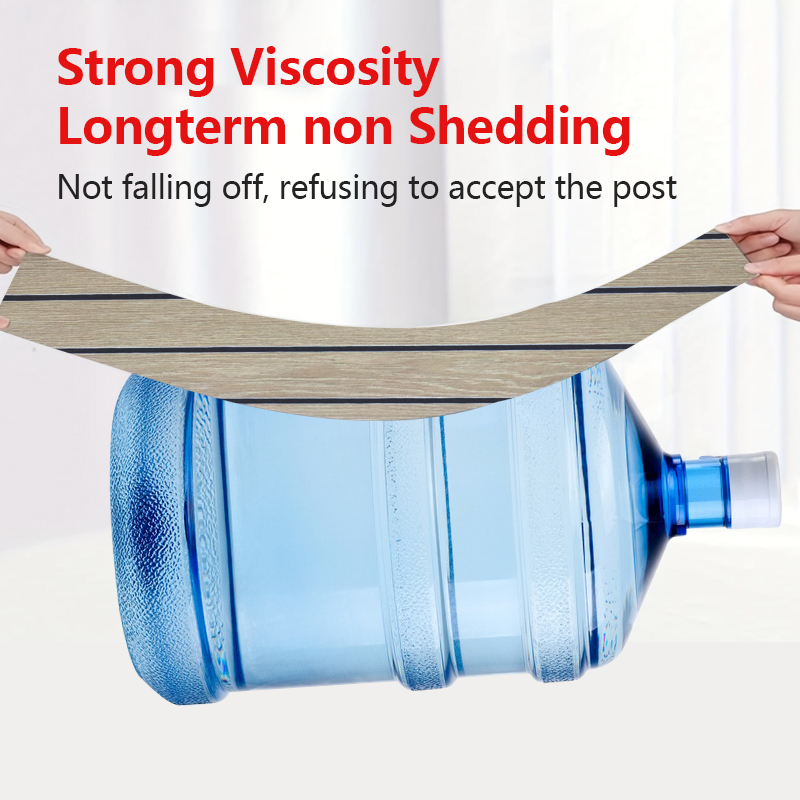 venta al por mayor 3d auto adhesivo patrón de madera pegatina aceite prueba de pared ranurada pegatinas para cocina sala de estar