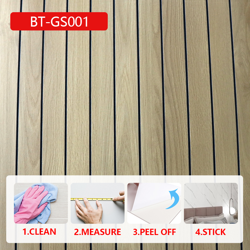 nuevo diseño impermeable ixpe acanalada pegatina de pared anti arañazos alta brillante autoadhesiva de mármol de pared pegatinas