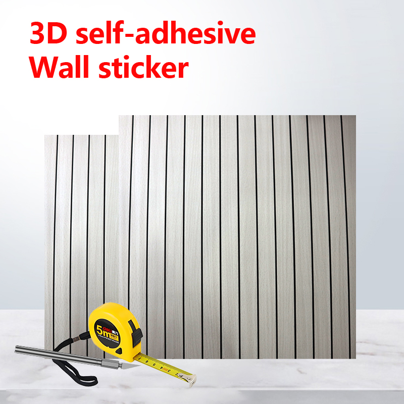 luxury new 3d wall grille wall stickers self adhesive IXPE fluted wall sticker for bedroom