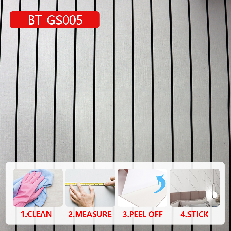 fashion wood grain self-adhesive ixpe fluted wall panel sticker 3d grille wall sticker for wall decoration