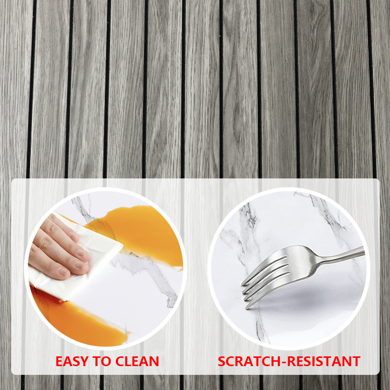 Autoadhesiva impermeable de grano de mármol de alto brillo ixpe 3d pegatina de pared ranurada para sala de estar y baño