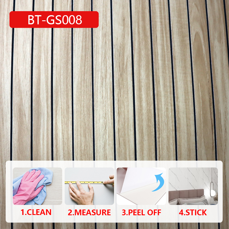 casa moderna Autoadhesiva IXPE Pegatina de pared ranurada Pegatinas de pared de rejilla de patrón de