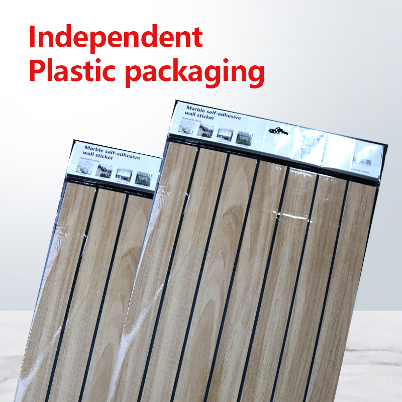casa moderna Autoadhesiva IXPE Pegatina de pared ranurada Pegatinas de pared de rejilla de patrón de madera de moda duradera