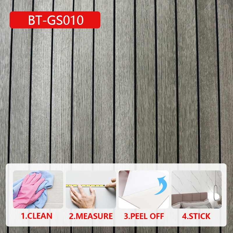 casa moderna Autoadhesiva IXPE Pegatina de pared ranurada Pegatinas de pared de rejilla de patrón de