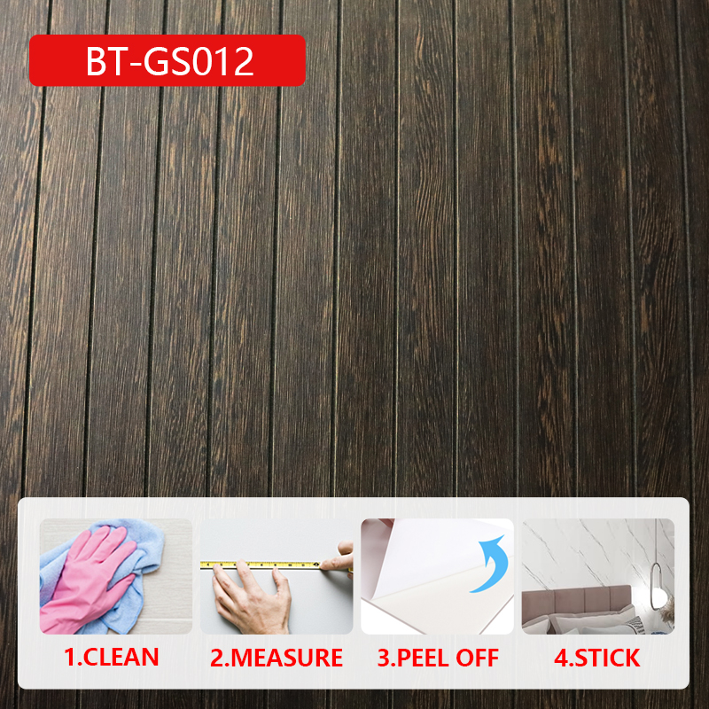 casa moderna Autoadhesiva IXPE Pegatina de pared ranurada Pegatinas de pared de rejilla de patrón de