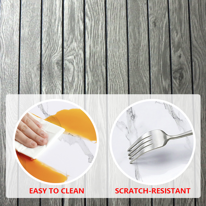 Autoadhesiva impermeable de grano de mármol de alto brillo ixpe 3d pegatina de pared ranurada para sala de estar y baño