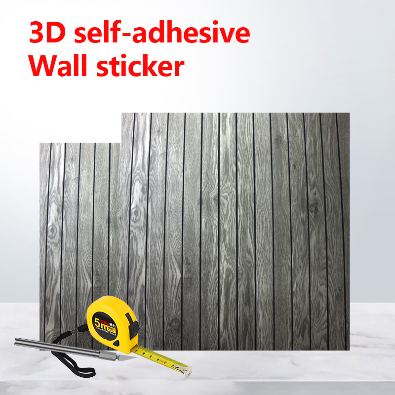 Autoadhesiva impermeable de grano de mármol de alto brillo ixpe 3d pegatina de pared ranurada para sala de estar y baño