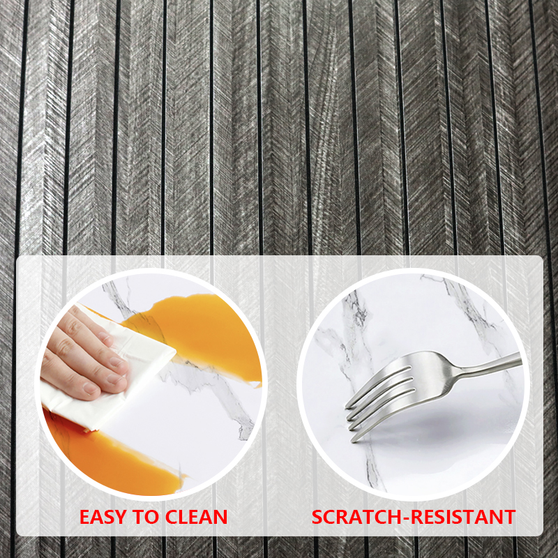 casa moderna Autoadhesiva IXPE Pegatina de pared ranurada Pegatinas de pared de rejilla de patrón de madera de moda duradera