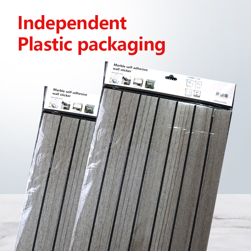 OEM Decoración del hogar 3d rejilla autoadhesiva pegatina de pared grano de madera extraíble IXPE ranurada pegatina del panel de pared