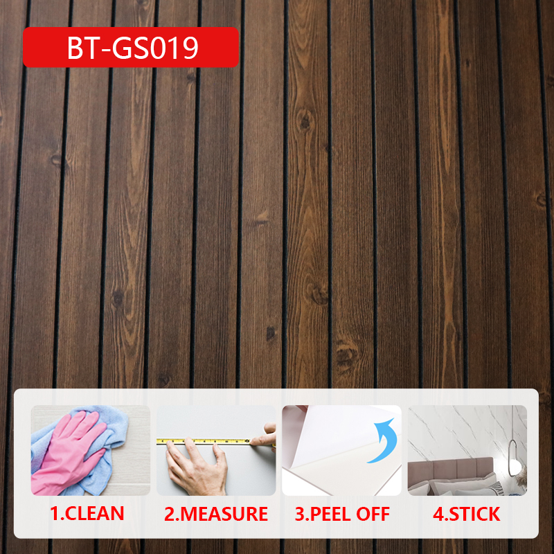 nuevo diseño impermeable ixpe acanalada pegatina de pared anti arañazos alta brillante autoadhesiva 