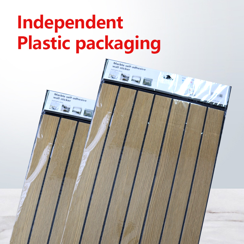 Autoadhesiva impermeable de grano de mármol de alto brillo ixpe 3d pegatina de pared ranurada para sala de estar y baño