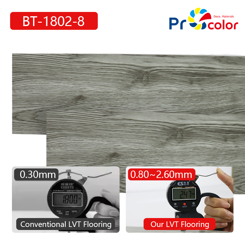 venta al por mayor Eco-friendly fácil de instalar 0.9-2mm de grosor LVT suelo autoadhesivo para la oficina en casa