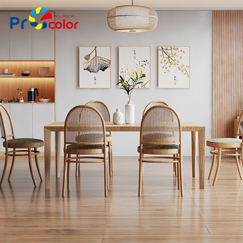 precio de fábrica diseño moderno impermeable PVC autoadhesivo piso de vinilo OEM LVT piso para sala de estar