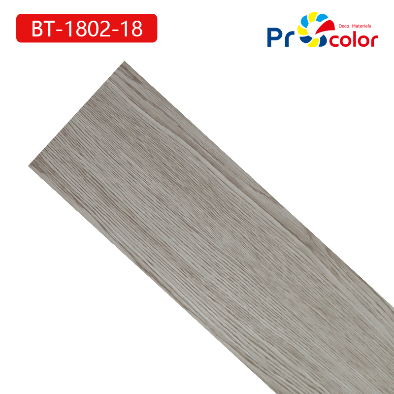 último diseño interior impermeable PVC suelo de moda grano de madera auto adhesivo LVT suelo para us