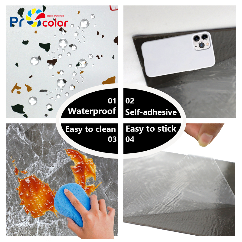 Moderno estilo patrón de madera impermeable autoadhesivo pvc lvt azulejos de piso de vinilo para la casa Decoración de interiores